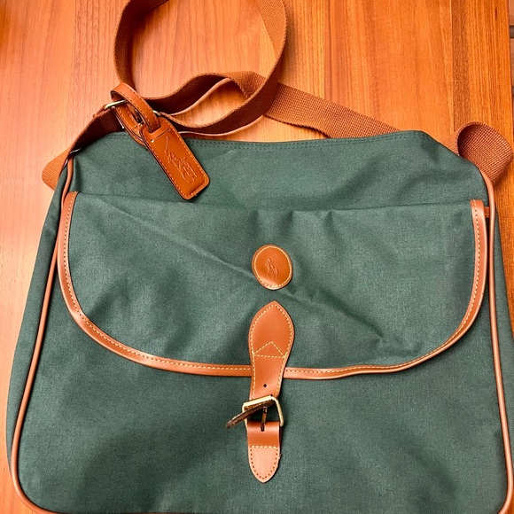 Ralph Lauren Green and Brown Men's Messenger Bag - Picture 3 of 9
